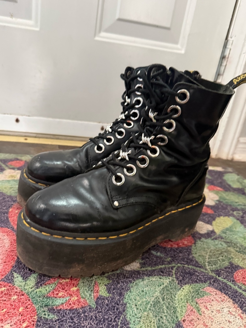 Doc Martens JadonXL Black Platform Lace-Up Combat Boots
